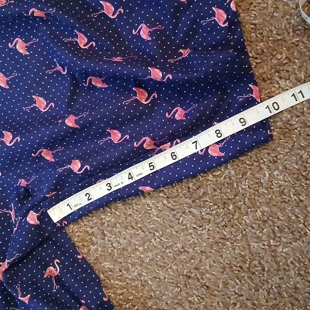 Navy Flamingo Print Swim Trunks - Picture 12 of 12